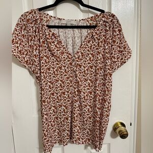 LOFT Autumn Leaf Blouse